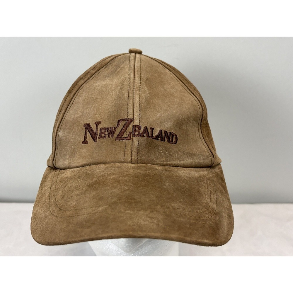 New Zealand Leather Baseball Hat Adjustable Sheep Soft GUC Travel Souvenir
